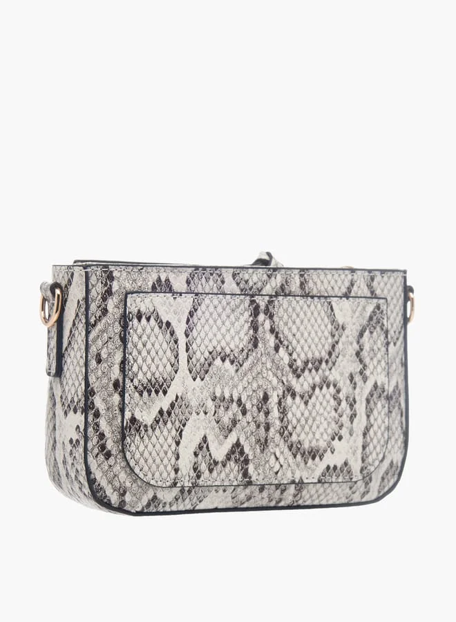 سيليست Womens Animal Print Crossbody Bag With Zip Closure And Detachable Strap