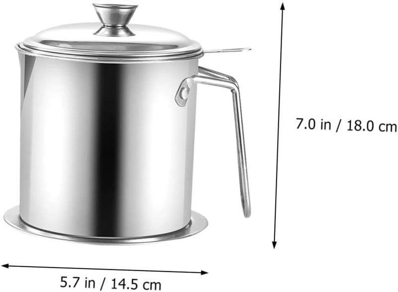 Stainless Steel Oil Strainer Pot Grease Catcher for Cooking Versatile Oil Filter Pot - Image 2