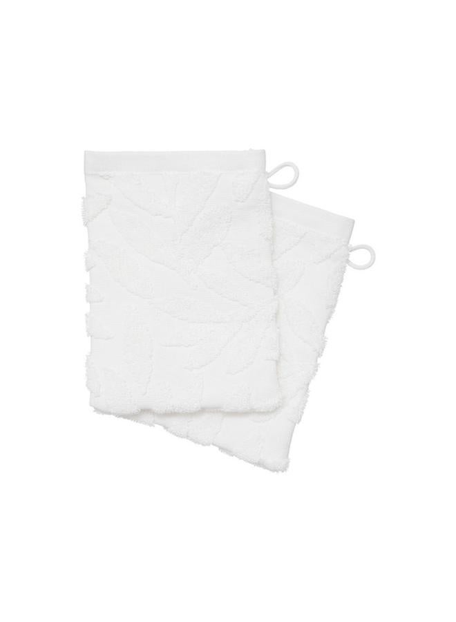 atmosphera 2-Piece Jacquard Fabric Washcloth Set White 15 X 21Cm 194375Z - Image 1