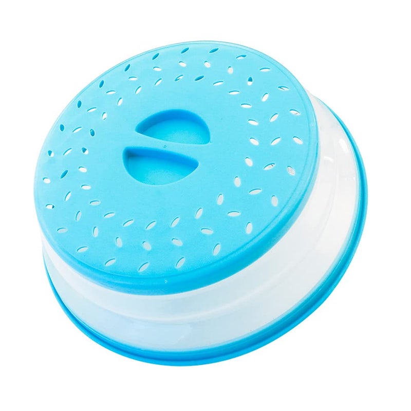 JYYHSF Collapsible Microwave Splatter Cover, Microwave Plate Cover With Steam Ventï¼ŒBPA-Free Silicone & Plastic(blue, 8.5IN) - Image 1