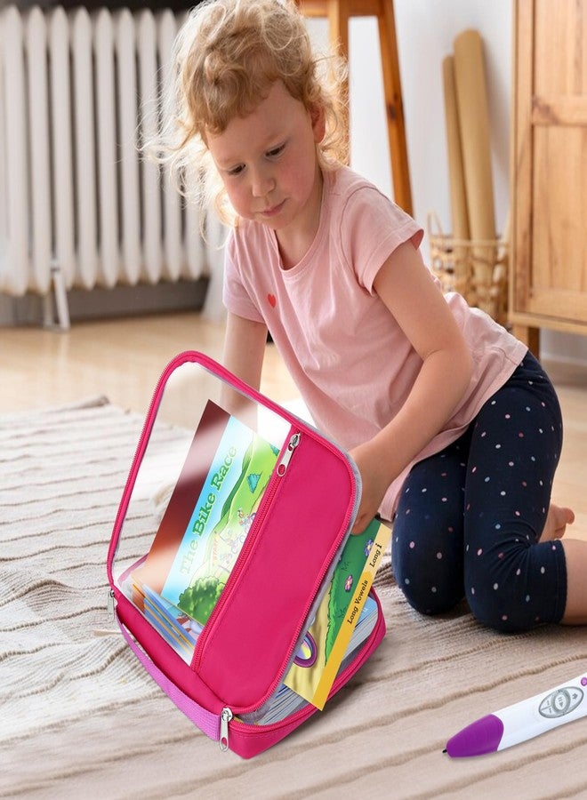 Annmore Carrying Bag Compatible with Leapfrog LeapReader System Learn-to-Read 10 Book Mega Pack, Pink - Image 4