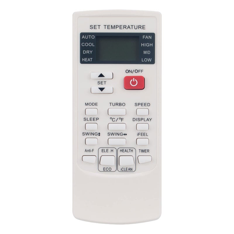 PerFascin YKRH102E Replace Remote Control fit for AUX Air Conditioner YKRH002E YKRH006E - Image 2