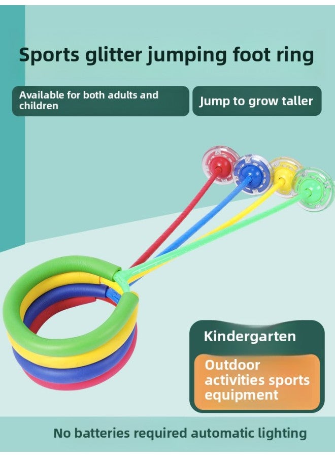 Kindergarten Children's Sports Equipment Jumping Fitness Toys Outdoor Household Indoor Fitness Circle Activity Balance Training-Color:Flash Foot Jumping Loop One Yellow  - Image 2