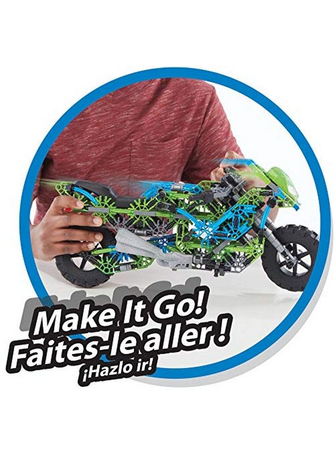 K'NEX مجموعة بناء دراجة نارية ضخمة للأعمار من 9 سنوات فما فوق، 456 قطعة، تعليق عملي، نموذج طبق الأصل، لعبة بناء جذع متقدم للأولاد والبنات، طول 14.5 بوصة × ارتفاع 6 بوصات - Image 5