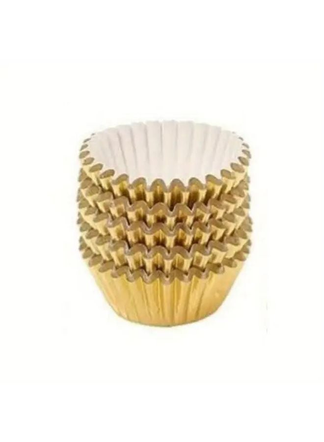 Mini Foil Cupcake Liners 1000pcs Golden Size S For Weddings Birthdays Baking - Image 3