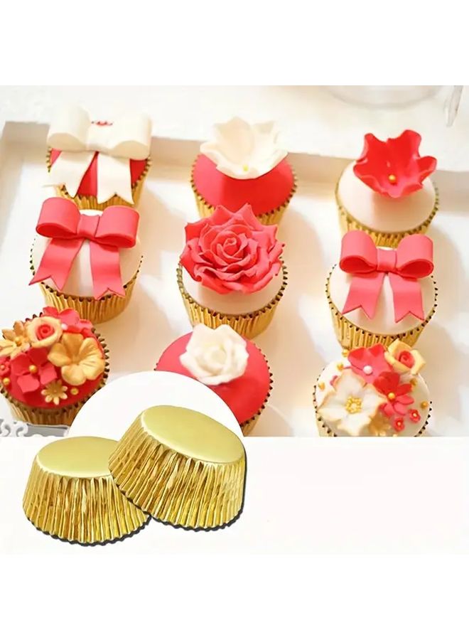 Mini Foil Cupcake Liners 1000pcs Golden Size S For Weddings Birthdays Baking - Image 2
