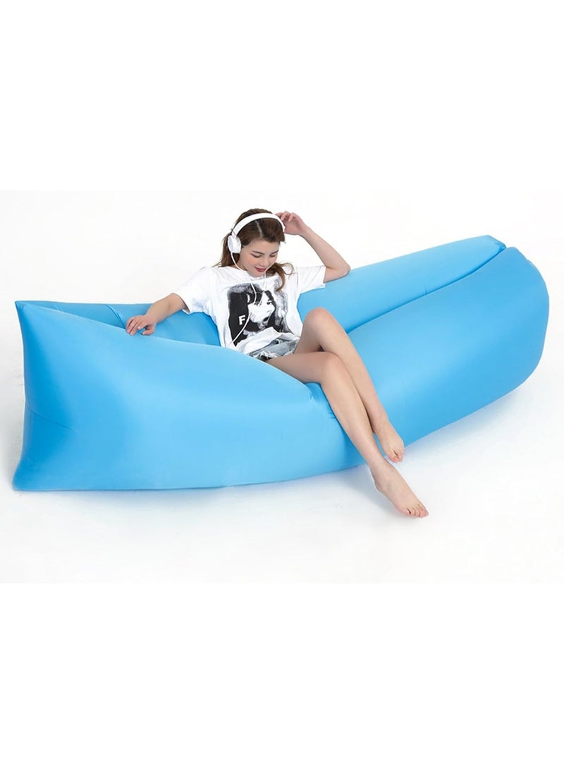 Meetion 1pc Inflatable Lounger Air Sofa Chair–Camping & Beach Accessories–Portable Water Proof Couch for Hiking, Picnics, Outdoor, Music Festivals & Backyard–Lightweight and Easy to Set Up Air Hamm  - Image 1