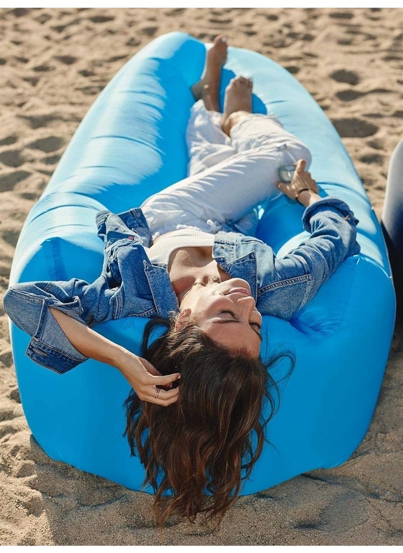 Meetion 1pc Inflatable Lounger Air Sofa Chair–Camping & Beach Accessories–Portable Water Proof Couch for Hiking, Picnics, Outdoor, Music Festivals & Backyard–Lightweight and Easy to Set Up Air Hamm  - Image 4