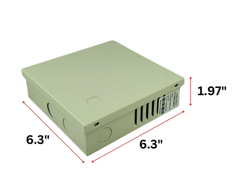 EVERTECH 12 V DC 5 A - Compact CCTV Power Supply Box - 9 Channel Metal Enclosure, PTC Fuse Protection, AC Plug in for AHD, TVI, CVI and Analog Security Cameras. - Image 4