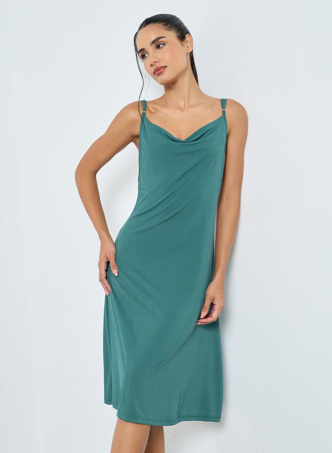 ستايلي قميص نوم مضلع مزين بفراشة دانتيل - Image 3