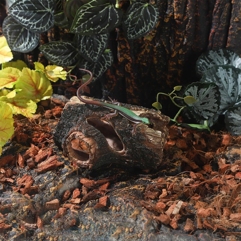 IBWell Aquarium Wood Fish Tank Decorations，Resin Fake Logs Terrarium DÉCor, Reptile Hide Aquarium Hideout for Fish Cave, Small Turtles, to 20 Gallon Tank - Image 5