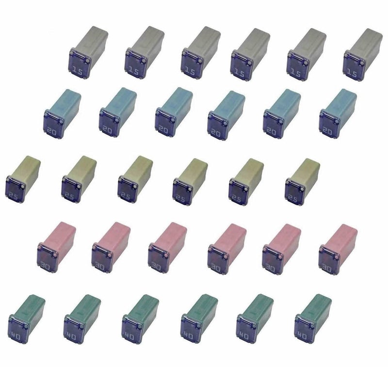 20 pc Automotive MCASE Mini Box Shaped Cartridge Fuse Kit for Cars Trucks and SUVs