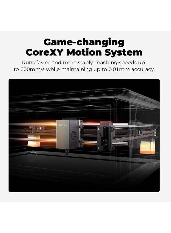 CREALITY FALCON آلة النقش بالليزر Creality Falcon A1 10W، قاطع ليزر مغلق بقدرة 80W وآلة نقش مع مساعدة هوائية، تحديد موقع الكاميرا الذكية، سرعة 600 مم/ث، التعرف الذكي على المواد، مثالية للخشب والمعادن - Image 4