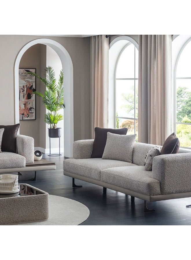 DANUBE HOME أريكة قماشية بثلاثة مقاعد إنتنسو أنيقة ومريحة بإطار معدني | مثالية لغرفة المعيشة | تصميم متين وأنيق | تركيا - Image 3