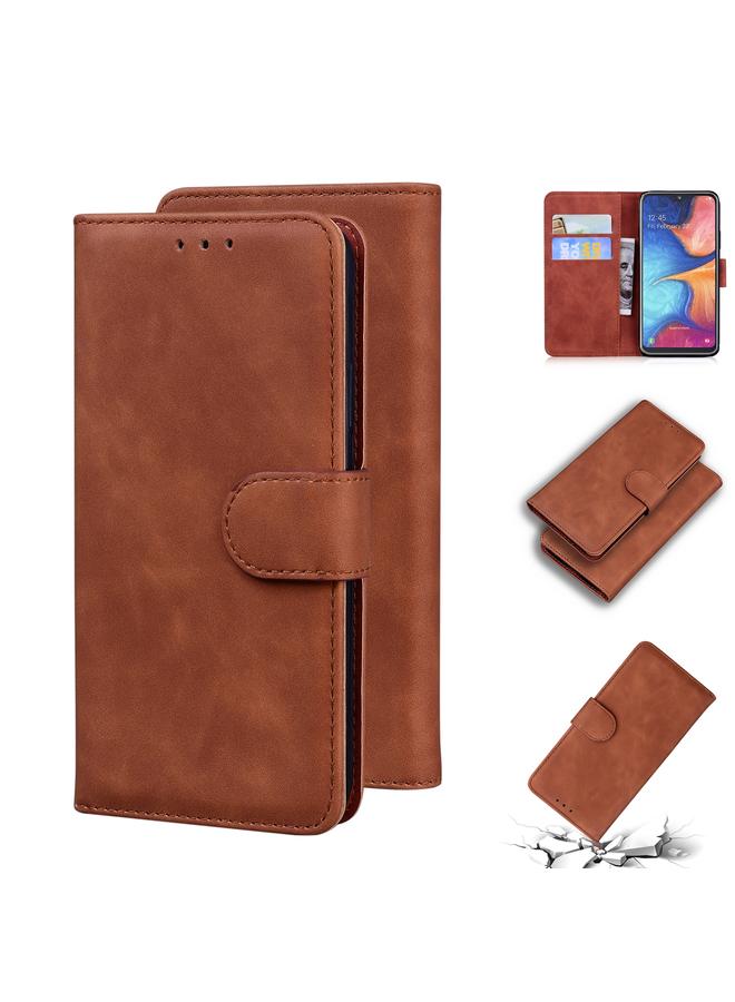 S-TOP Case For Samsung Galaxy A10e / A20e Skin Feel Pure Color Flip Leather Phone Case - Image 1