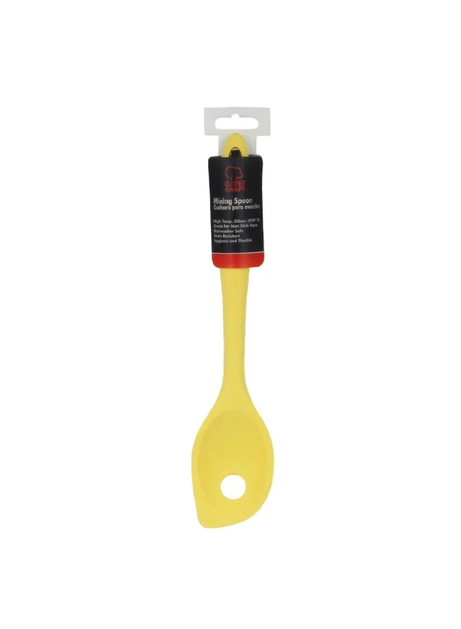 Chef Craft Premium Dishwasher Safe Silicone Mixing Spoon Yellow 11inch 13231