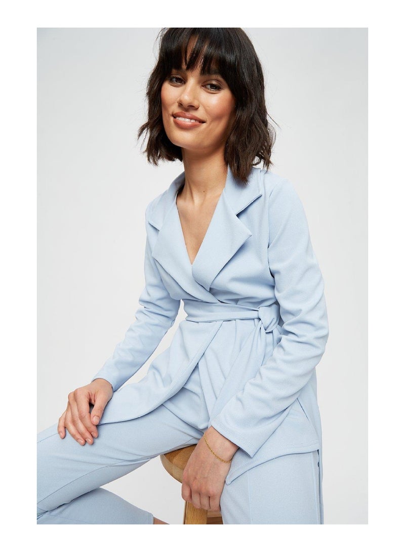 Petite Jersey Belted Blazer