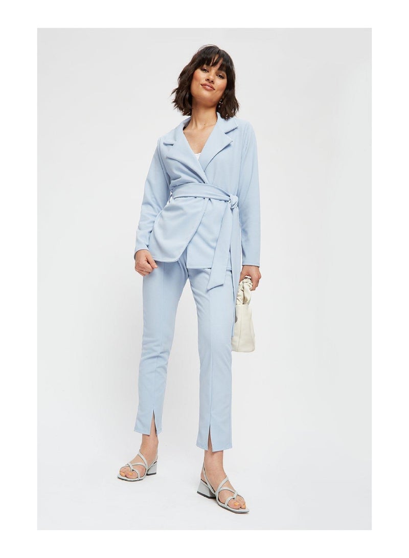 Petite Jersey Belted Blazer