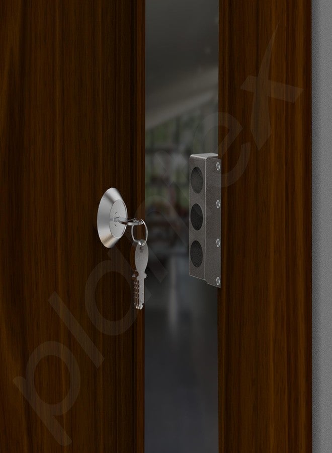 Plantex Heavy Duty Tri Bolt Lock with Key & Knob for Main Door/Suitable on Single Door for Home,Office,Hotel - Pack of 1 (Matt) - Image 3