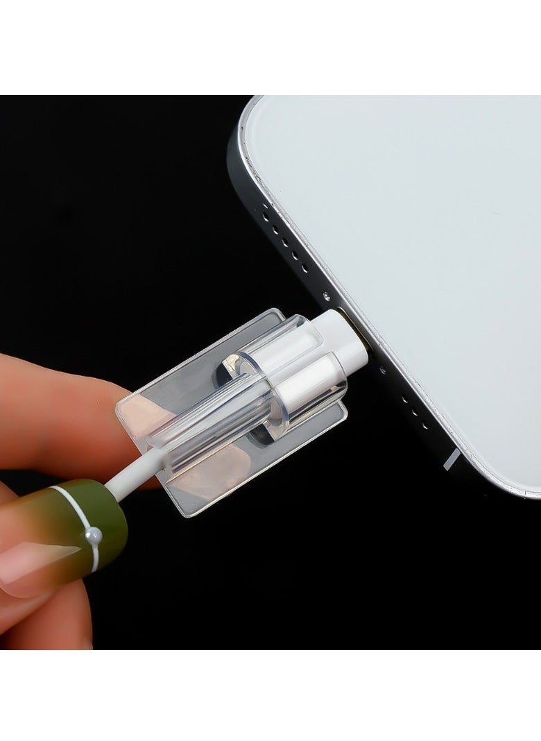 Generic 5PCS Transparent Cable Protector Cover Sleeve For IPhone，Charger Cable Protector for iPhone Charger,Univeral Silicon Mini Data Charger Cable Saver,Cable Chomper  - Image 2