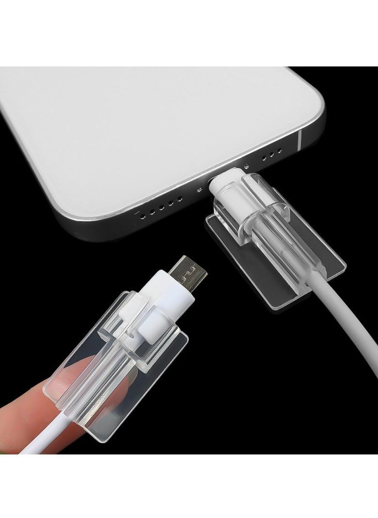 Generic 5PCS Transparent Cable Protector Cover Sleeve For IPhone，Charger Cable Protector for iPhone Charger,Univeral Silicon Mini Data Charger Cable Saver,Cable Chomper  - Image 3