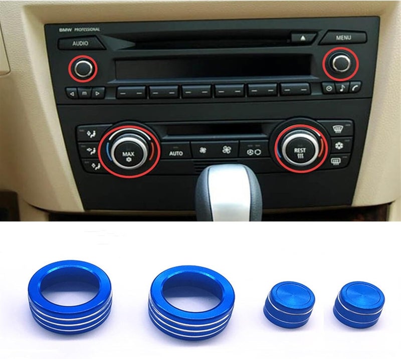 Yurefax Control Knob Cover Ring Set for BMW 3 Series - Image 1