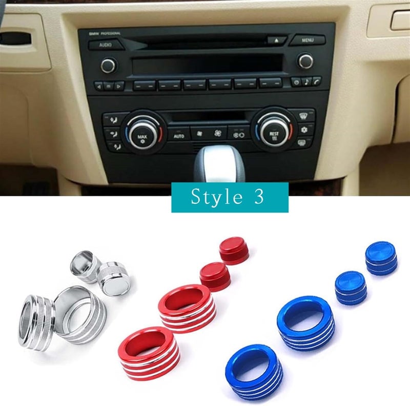 Yurefax Control Knob Cover Ring Set for BMW 3 Series - Image 2