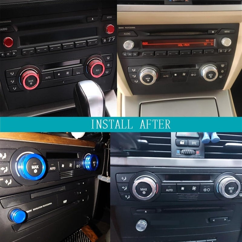 Yurefax Control Knob Cover Ring Set for BMW 3 Series - Image 3