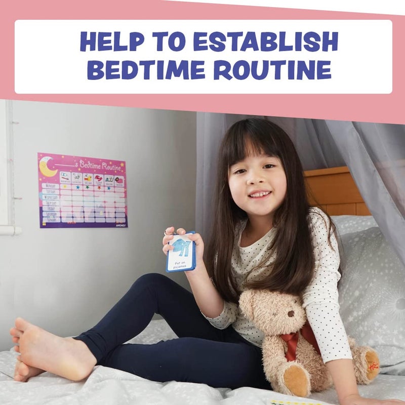 Amonev Amonev My Bedtime Routine Cards 12 PECS Flashcards for visual aid Special Ed, Speech Delay Non Verbal Children and adults with Autism or Special Needs  - Image 2