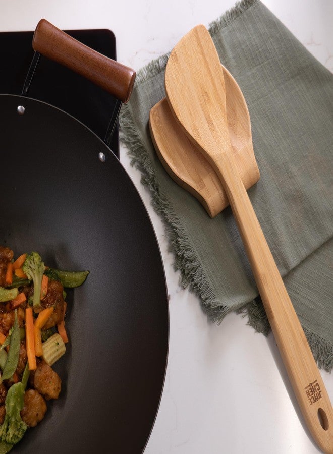 Joyce Chen Burnished Bamboo Wok Spatula, 15-Inch - Image 4