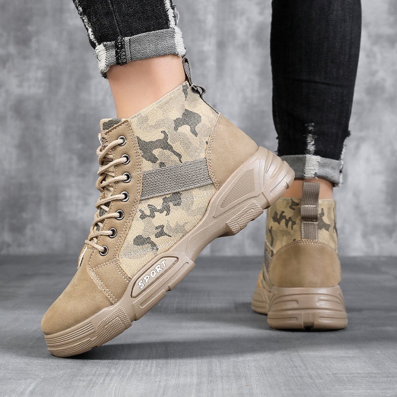 Camouflage Cotton Boots Men'S Winter Boots Fashionable Casual Warm Mading Boots Fashion Workwear Boots - Image 1