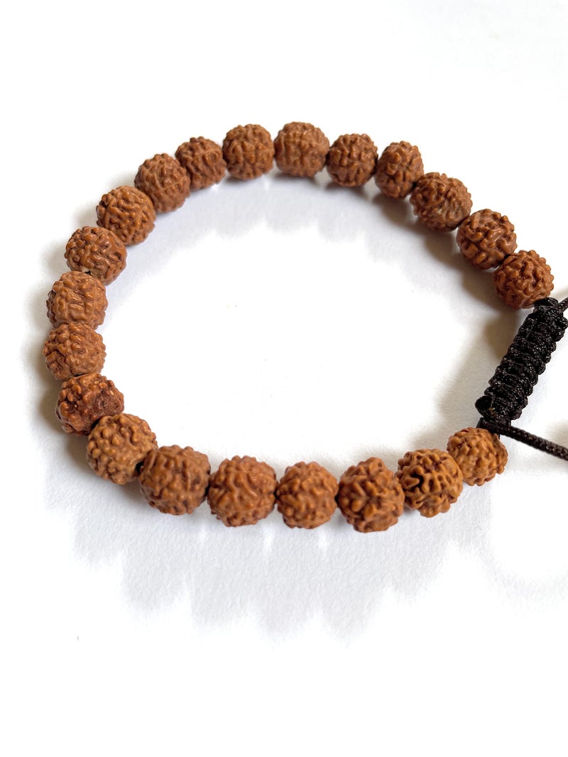 Hands Of Tibet Tibetan Mala Rudraksha Wrist Mala/Bracelet for Meditation (Plain) - Image 5