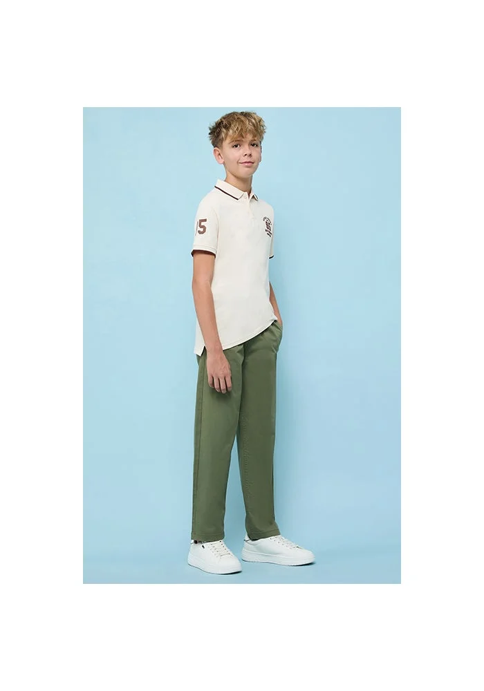 R&b Solid Straight Fit Pants with Drawstring Waist