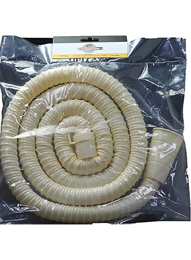 إيروريكس خرطوم مخرج الغسالة من مادة البولي فينيل كلوريد 200 سم أبيض