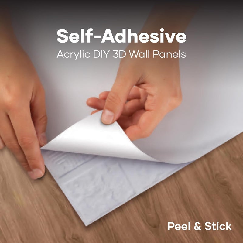ELEVATE INTERIOR Pack of 12 PCS Sticker Acrylic Mirror PVC 3D Wall Panels | Self Glue Walls for Home, Office, Restaurant | Cover Area 32.4 Sq. Ft. - Image 3