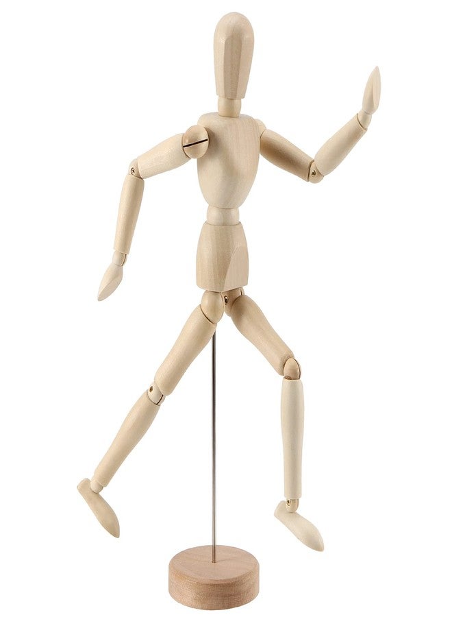 JOIKIT 4 Pack 8.5 Inch Wooden Artists Model, Wooden Art Mannequin Articulated Mannequin with Stand and Posable Body, Movable Wooden Manikin for Drawing The Human Figure - Image 5