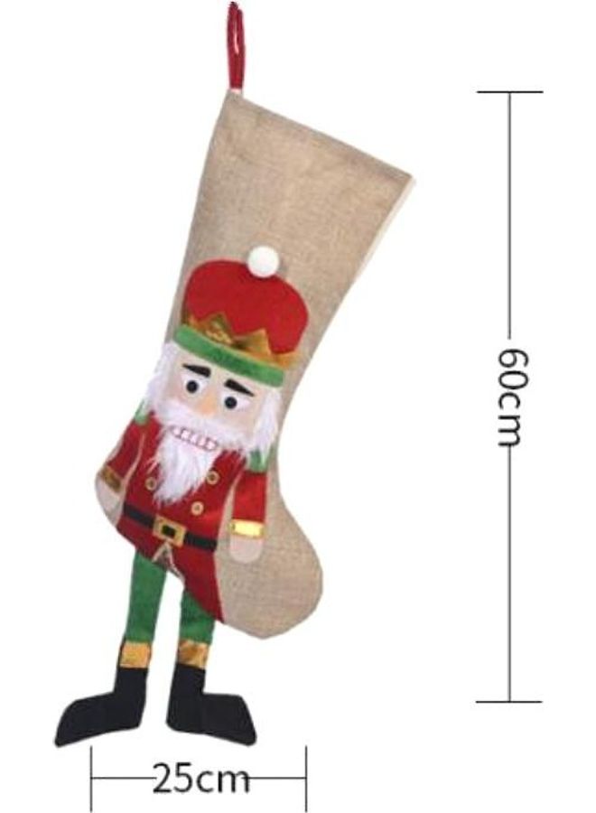 Generic Socks Shape  Decorative Gift Bag Multicolour - Image 3