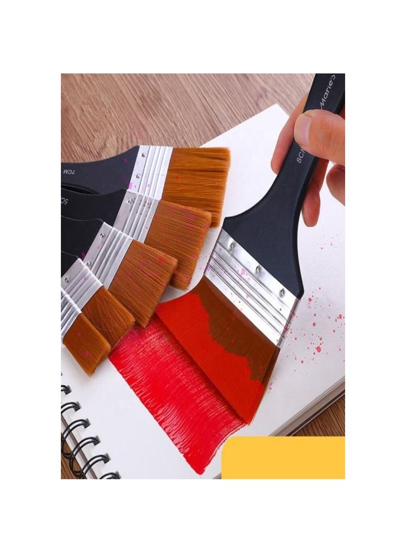 Smart Professional 6 Different Size Nylon Hair Painting Brush for Artist Oil Watercolor Powder Acrylic Paint Brushes School Art Supplies - Image 1