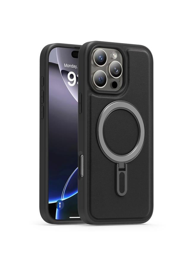 S-TOP Case For iPhone 16 Pro Max Silver Shield MagSafe Holder Shockproof Phone Case - Image 1