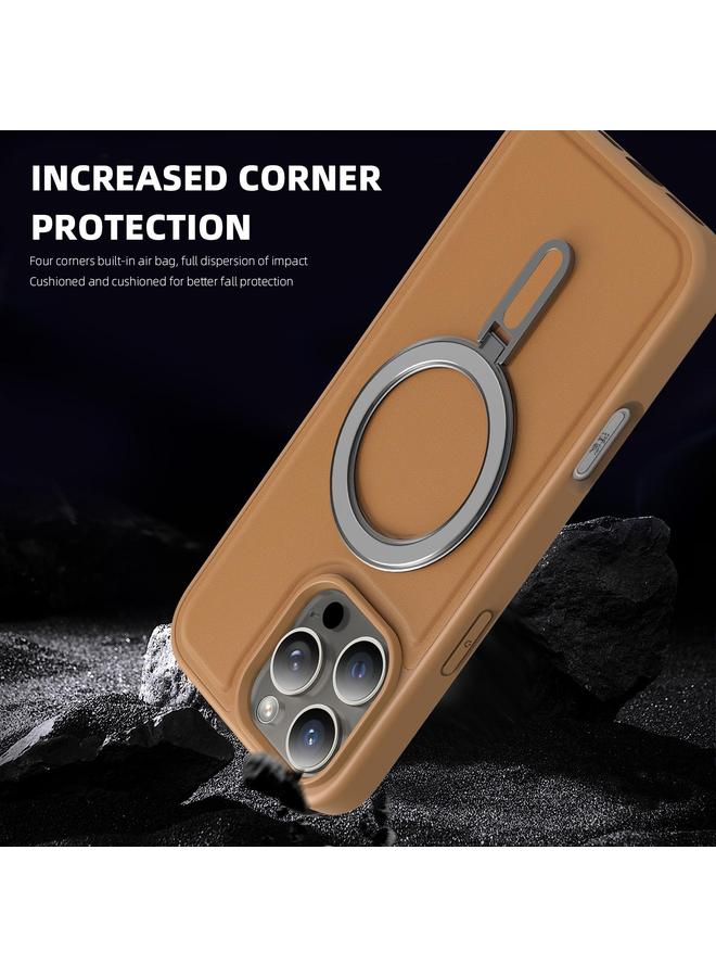 S-TOP Case For iPhone 16 Pro Max Silver Shield MagSafe Holder Shockproof Phone Case - Image 3