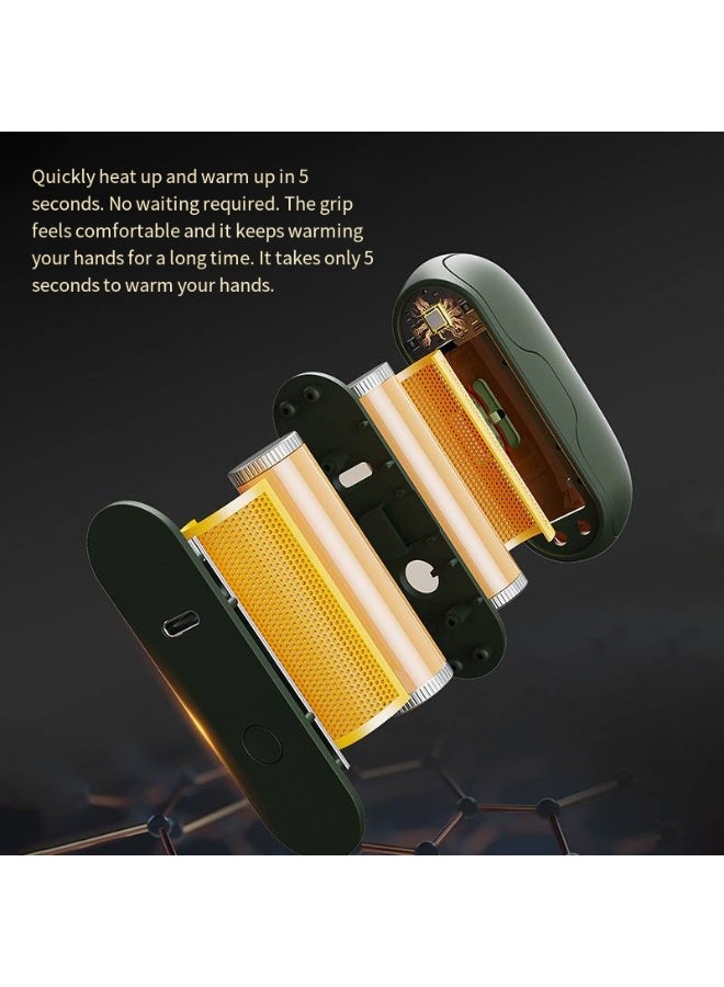 general Hand Warmer, 2 Pack Rechargeable Hand Warmers, Pocket Warmer, Electric Magnetic Hand Warmers with 5 Heat Levels, Portable USB Hand Warmer with Long-Lasting Heat, Heater Therapy, Idea Gifts for Winter - Image 3