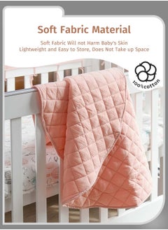 Moovant Baby Crib, Rail Guard, Protective Thicken Soft Guard Crib, Rail Sleeve, Cot Wrap Padded Bed Fence Cover, Rail Guard Protector, Pink, 190*30cm  - Image 4