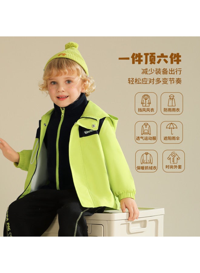 peppa Pig Spring Windproof Warm Hooded Jacket For Boys & Girls - Infant Outdoor Casual Coat - Image 4