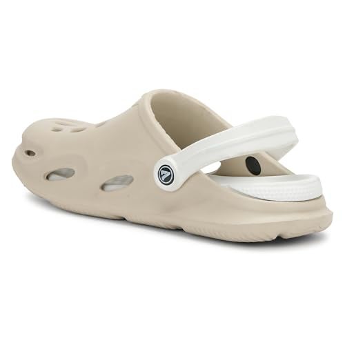 Aqualite Mens Beige & Cream Anti-Skid Clogs - Image 5