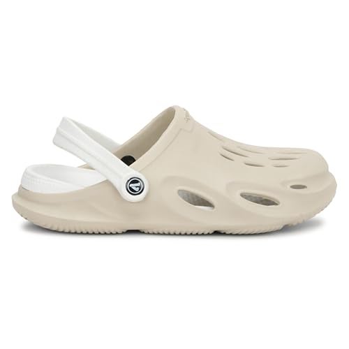 Aqualite Mens Beige & Cream Anti-Skid Clogs - Image 4
