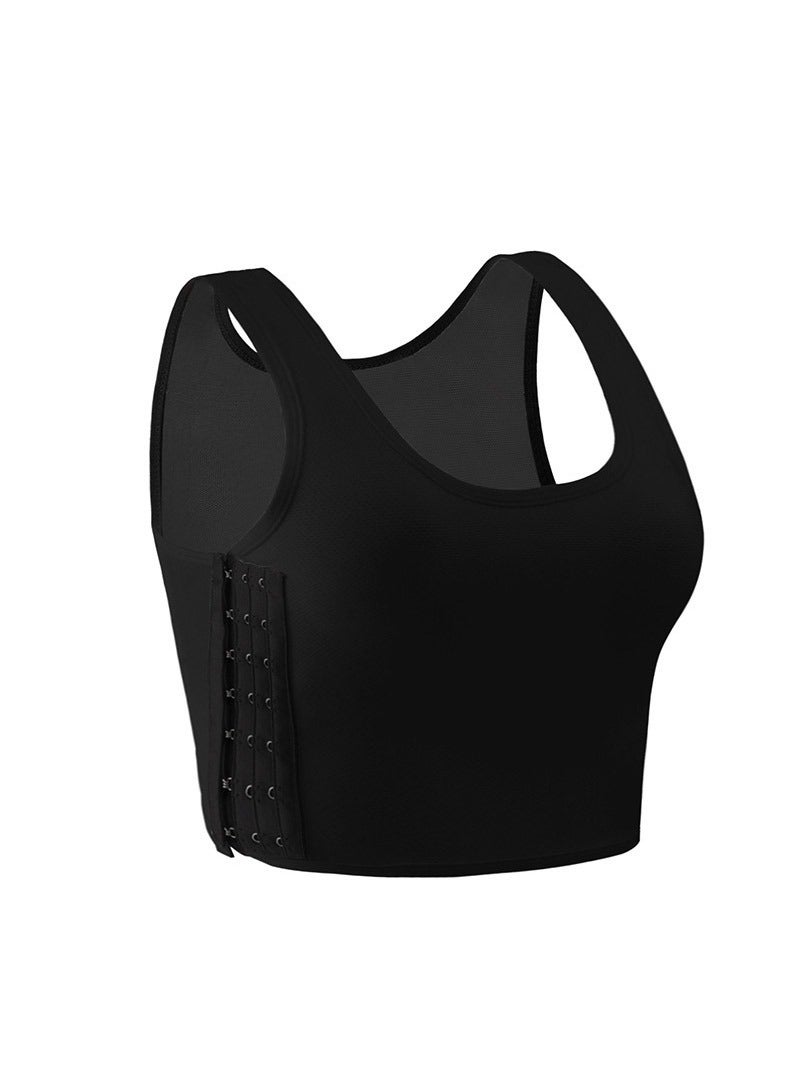 SUNYS Plus Size Women's Black Sports Bra, Lightweight Athletic Underwear - Image 1