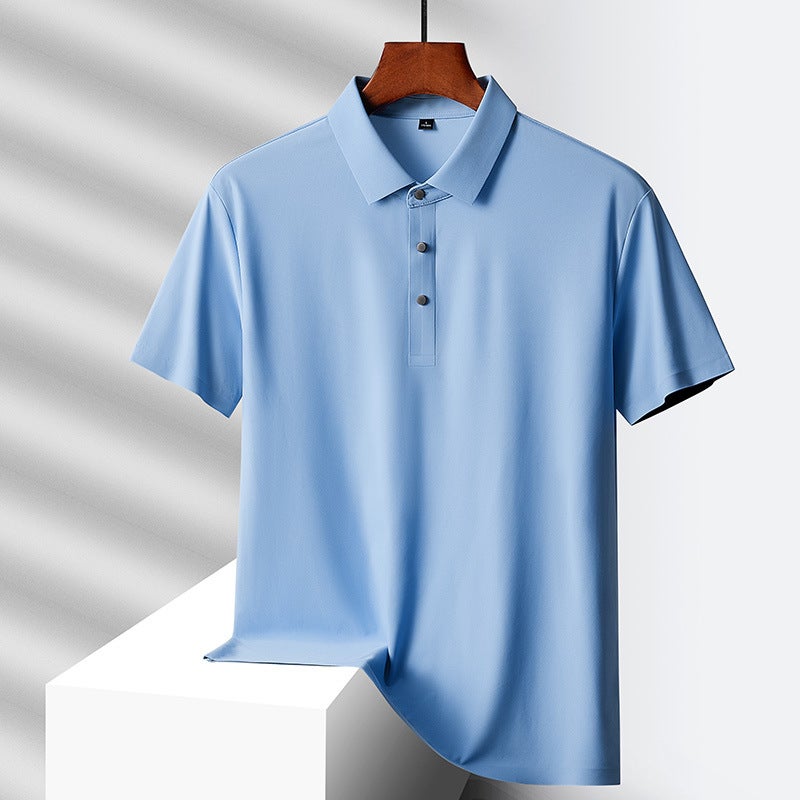 Pierre Cardin Manufacturer Has Been Blooming, Selected Popular Ice Silk Polo Shirt, Short-Sleeved Men'S Summer 2024 Light And Breathable Style - Image 3