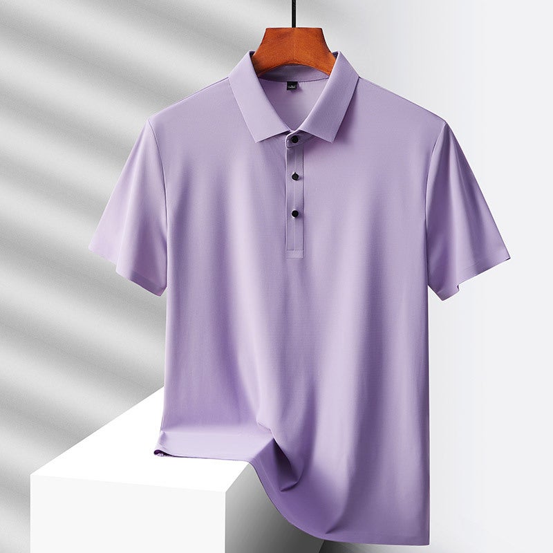 Pierre Cardin Manufacturer Has Been Blooming, Selected Popular Ice Silk Polo Shirt, Short-Sleeved Men'S Summer 2024 Light And Breathable Style - Image 4