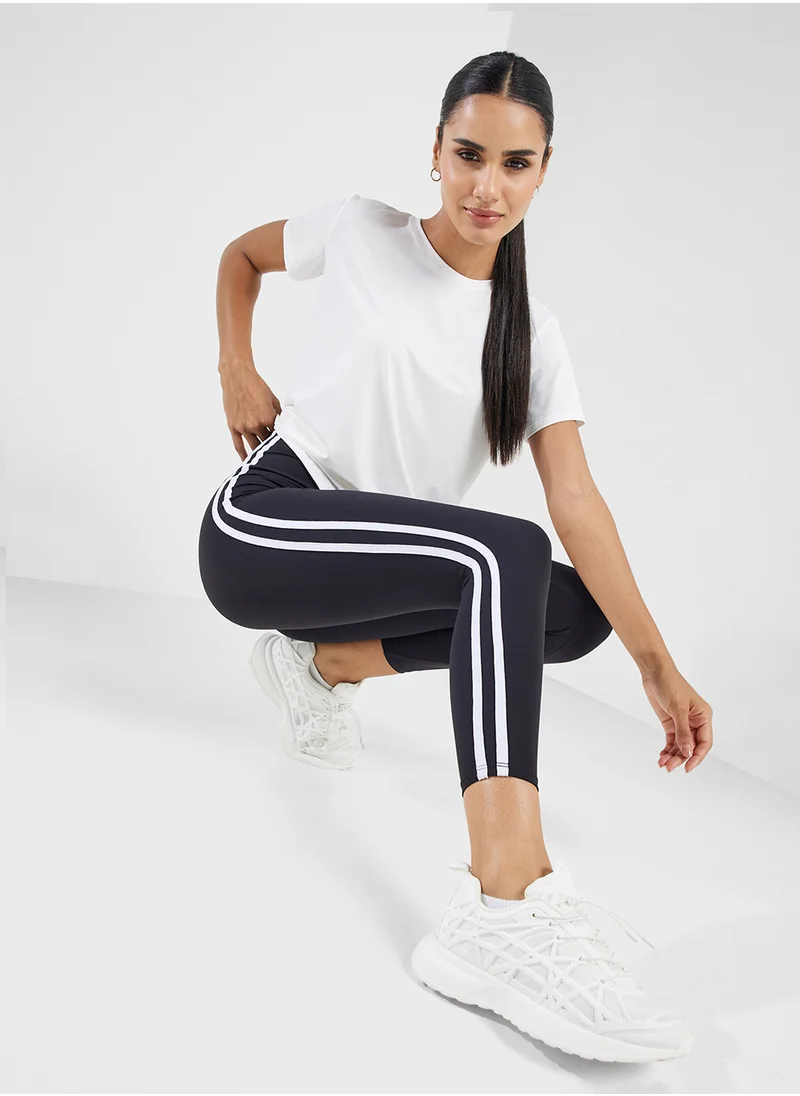 FRWD Mid Rise Leggings With Side Stripes