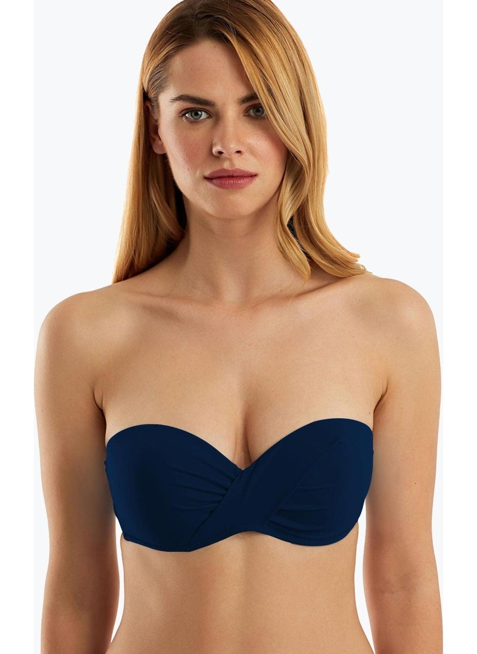 Ayyıldız 63549 Navy Blue Strapless Bikini Top  - Image 1